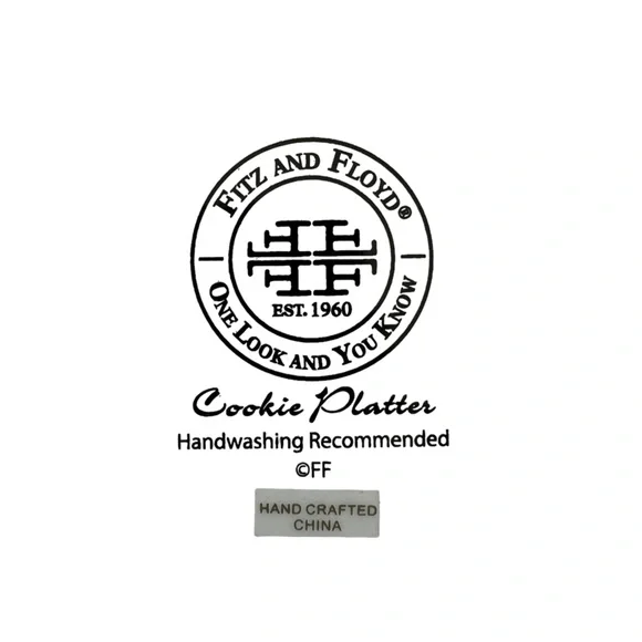 Fitz and Floyd Holiday Platter Home Warms the Heart Cookie Platter - Picture 4 of 6